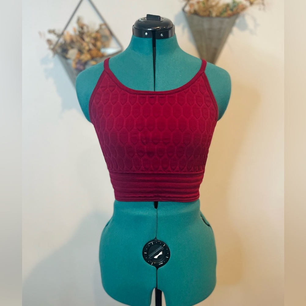 Jonathan Simkhai Burgundy Textured Tank Top